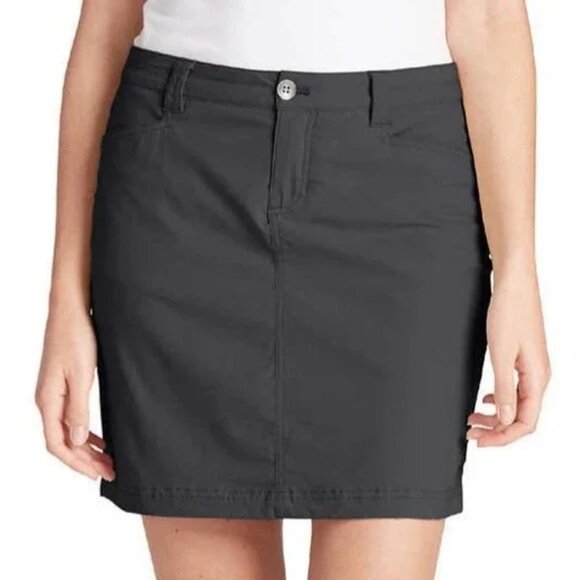 Eddie Bauer Women's Adventurer 2.0 Travel Athletic Skort Dark Gray | Size 12 - Picture 1 of 13